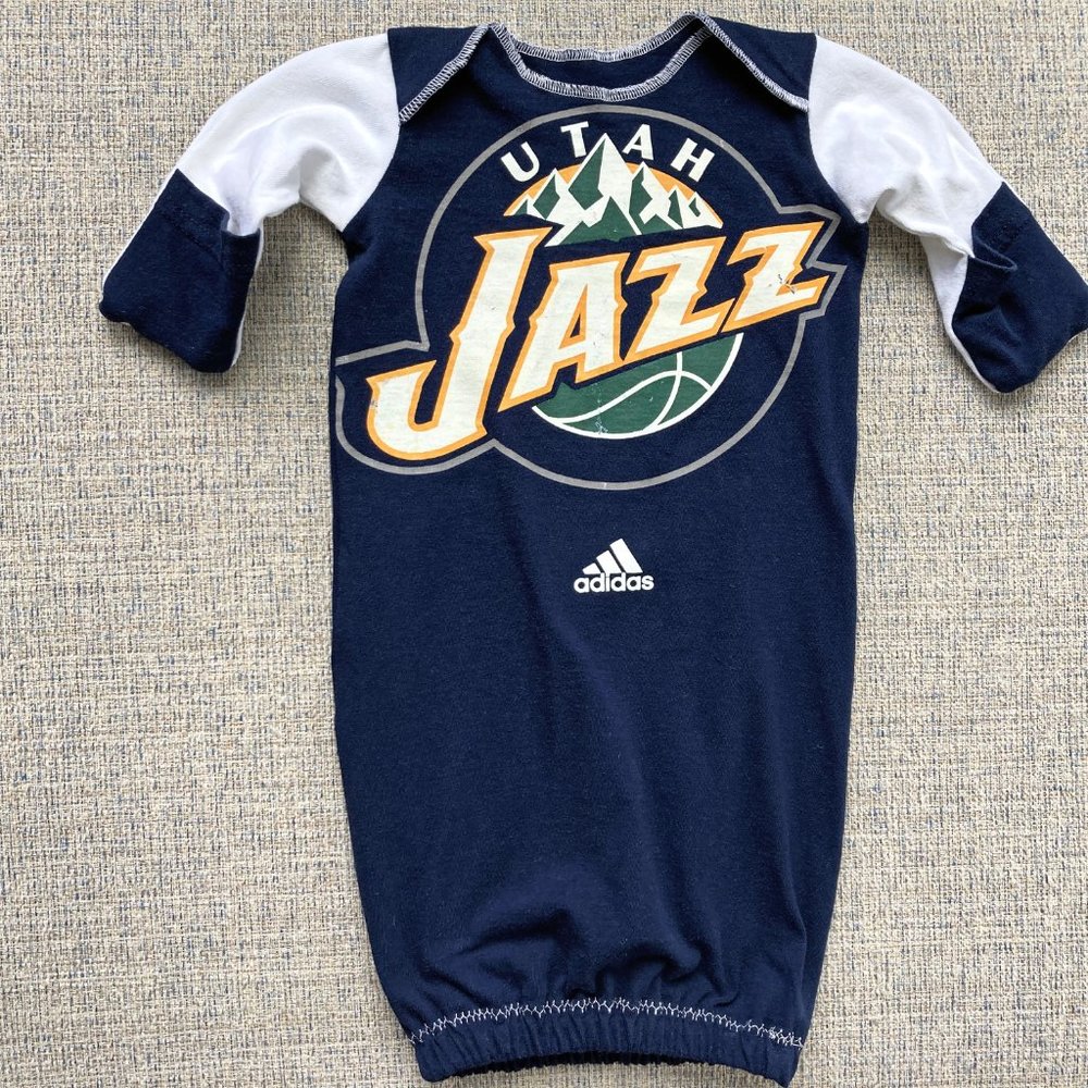 Utah Jazz newborn gown Basketball vintage t shirt sleep sack coming home outfit